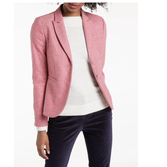 Boden British Tweed Blazer By Moon US Size 4R - Picture 2 of 14